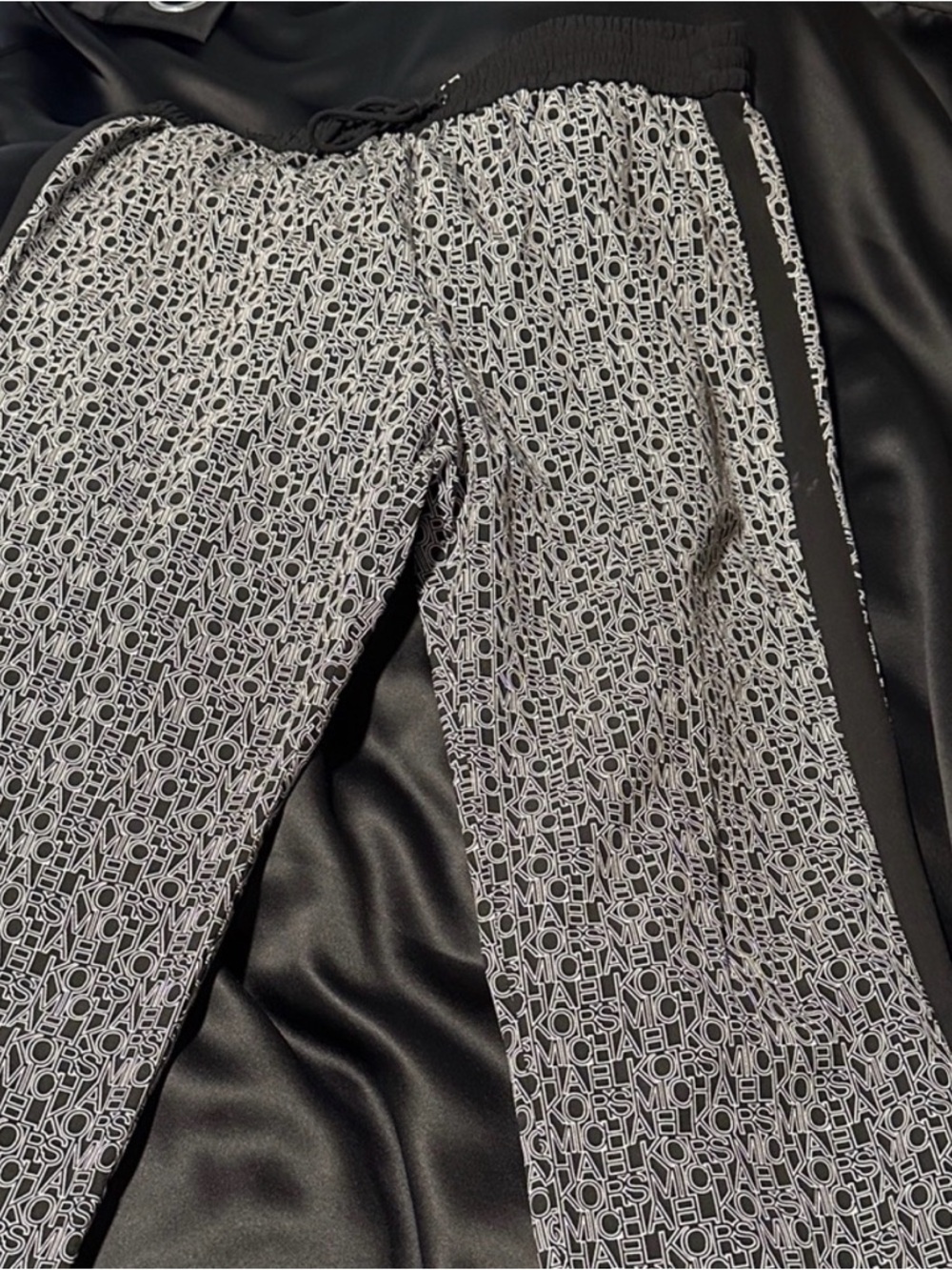 MICHAEL Michael Kors Black & White Logo Joggers